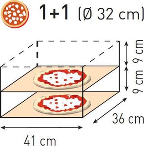 Hendi Piec do pizzy podwójny Basic Vetro 2/40 2 pizze 2400W - 226674 Piec do pizzy podwójny Basic Vetro 2/40 2 pizze 2400W - 226674 2