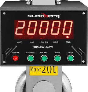 Steinberg Waga hakowa podwieszana magazynowa z pilotem LED do 20000 kg Waga hakowa podwieszana magazynowa z pilotem LED do 20000 kg 3