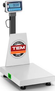 TEM Waga platformowa przemysłowa interfejs RS232 150 kg / 50 g LCD M LEGALIZACJA Waga platformowa przemysłowa interfejs RS232 150 kg / 50 g LCD M LEGALIZACJA 2