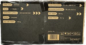 Fotel SENSE7 Sentinel - skórzany, czarny 20