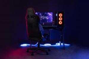 Fotel SENSE7 materiałowy Sentinel czarny 17