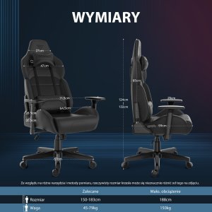 Fotel SENSE7 materiałowy Sentinel czarny 27