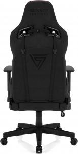 Fotel SENSE7 materiałowy Sentinel czarno-czerwony 5