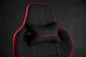Fotel SENSE7 materiałowy Sentinel czarno-czerwony 11