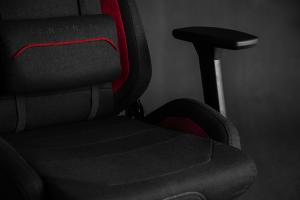 Fotel SENSE7 materiałowy Sentinel czarno-czerwony 12