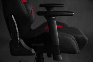 Fotel SENSE7 materiałowy Sentinel czarno-czerwony 14