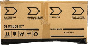 Fotel SENSE7 materiałowy Sentinel czarno-szary 27