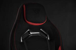 Fotel SENSE7 materiałowy Vanguard czarno-czerwony 11