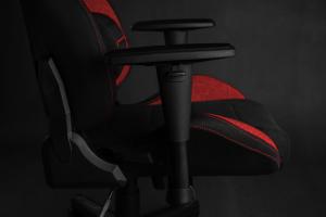 Fotel SENSE7 materiałowy Vanguard czarno-czerwony 14