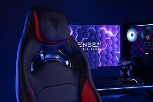 Fotel SENSE7 materiałowy Vanguard czarno-niebieski 18