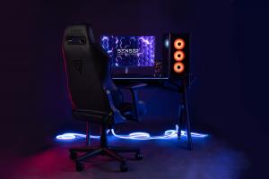 Fotel SENSE7 materiałowy Netrunner czarno-czerwony 12