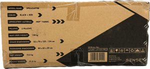 Fotel SENSE7 Spellcaster materiałowy czarno-czerwony 21