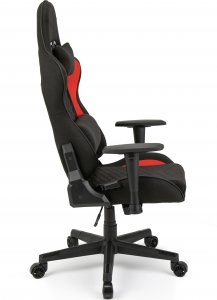 Fotel SENSE7 Spellcaster materiałowy czarno-czerwony 7