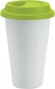 Termio Kubek termiczny ceramiczny TUMBI 350 ml (biały/zielony) 1