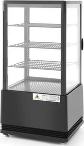 Witryna chłodnicza ARKTIC Witryna chłodnicza cukiernicza 3 półki 68L LED - czarna Witryna chłodnicza cukiernicza 3 półki 68L LED - czarna 4