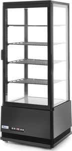 Witryna chłodnicza ARKTIC Witryna chłodnicza cukiernicza 4 półki 98L LED - czarna Witryna chłodnicza cukiernicza 4 półki 98L LED - czarna 2