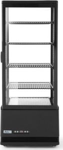 Witryna chłodnicza ARKTIC Witryna chłodnicza cukiernicza 4 półki 98L LED - czarna Witryna chłodnicza cukiernicza 4 półki 98L LED - czarna 3