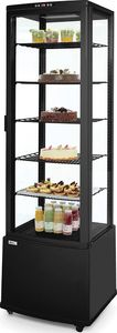 Witryna chłodnicza ARKTIC Witryna chłodnicza cukiernicza na kółkach 5 półek 280L LED - czarna Witryna chłodnicza cukiernicza na kółkach 5 półek 280L LED - czarna 2