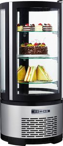 Witryna chłodnicza ARKTIC Witryna chłodnicza cukiernicza okrągła 3 półki LED 100L Witryna chłodnicza cukiernicza okrągła 3 półki LED 100L 2