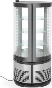 Witryna chłodnicza ARKTIC Witryna chłodnicza cukiernicza okrągła 3 półki LED 100L Witryna chłodnicza cukiernicza okrągła 3 półki LED 100L 3