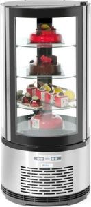 Witryna chłodnicza ARKTIC Witryna chłodnicza cukiernicza okrągła 3 półki LED 100L Witryna chłodnicza cukiernicza okrągła 3 półki LED 100L 4