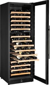 Witryna chłodnicza ARKTIC Lodówka na wino do chłodzenia wina 2 strefy 15 półek 166 butelek LED 420L Lodówka na wino do chłodzenia wina 2 strefy 15 półek 166 butelek LED 420L 2