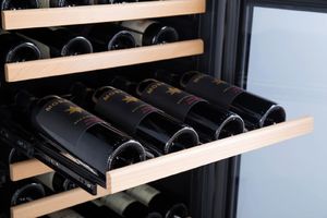 Witryna chłodnicza ARKTIC Lodówka na wino do chłodzenia wina 2 strefy 15 półek 166 butelek LED 420L Lodówka na wino do chłodzenia wina 2 strefy 15 półek 166 butelek LED 420L 3