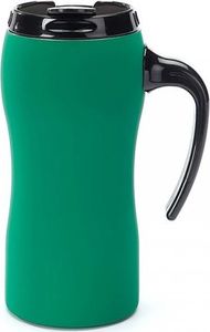 Colorissimo Kubek termiczny z rączką FLUO 450 ml gumowany (zielony) 1