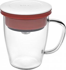 PO: Kubek z zaparzaczem do kawy 350 ml PAO Duo Dripper (biało-czerwony) 1