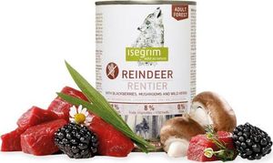 Isegrim Isegrim Adult Forest Reindeer - mokra karma dla dorosłych psów, czysty renifer z jeżynami, pieczarkami i dzikimi ziołami, 400g 1