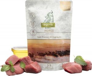 Isegrim Isegrim Horse - mokra, monoproteinowa karma dla dorosłych psów, czysta konina z ziołami polnymi, warzywami i olejem lnianym, saszetka 410g 1
