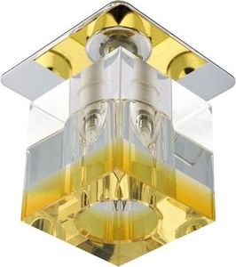 Lampa sufitowa Candellux SK-18 CH/OR-P G4 CHROM OPR. STROP. STAŁA KRYSZTAŁ 20W G4 POMARAŃCZOWY PASEK (2280199) Candellux 1