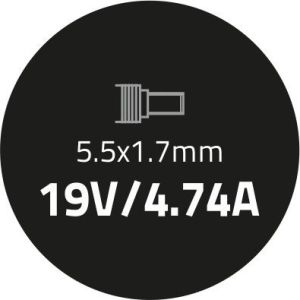 Zasilacz do laptopa Qoltec 90 W, 1.7 mm, 4.7 A, 19 V (50087.90W) 4
