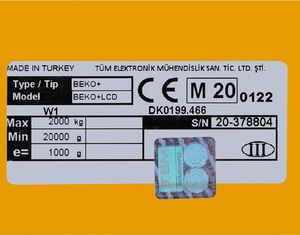 TEM Wózek paletowy paleciak z wagą do 2000 kg dł. wideł 1150 mm LCD 7