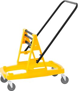 Ulsonix Wózek do sprzątania z uchwytem i prasą do mopa płaskiego dwa wiadra 2 x 20L Wózek do sprzątania z uchwytem i prasą do mopa płaskiego dwa wiadra 2 x 20L 3