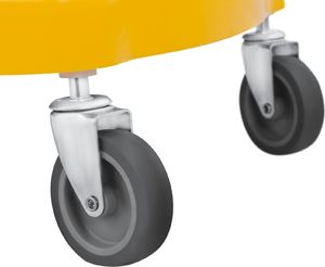 Ulsonix Wózek do sprzątania z uchwytem i prasą do mopa płaskiego dwa wiadra 2 x 20L Wózek do sprzątania z uchwytem i prasą do mopa płaskiego dwa wiadra 2 x 20L 5