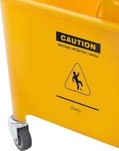 Ulsonix Wózek do sprzątania z prasą do mopa pojemnik dzielony na dwie komory 20L Wózek do sprzątania z prasą do mopa pojemnik dzielony na dwie komory 20L 4