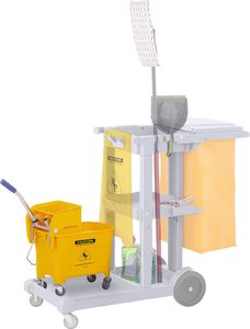 Ulsonix Wózek do sprzątania z prasą do mopa pojemnik dzielony na dwie komory 20L Wózek do sprzątania z prasą do mopa pojemnik dzielony na dwie komory 20L 7