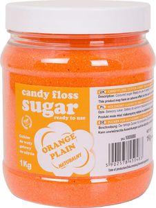 GSG24 Kolorowy cukier do waty cukrowej pomarańczowy naturalny smak waty cukrowej 1kg Kolorowy cukier do waty cukrowej pomarańczowy naturalny smak waty cukrowej 1kg 1