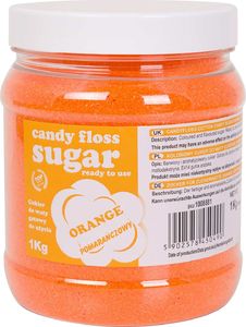 GSG24 Kolorowy cukier do waty cukrowej pomarańczowy o smaku pomarańczowym 1kg Kolorowy cukier do waty cukrowej pomarańczowy o smaku pomarańczowym 1kg 1
