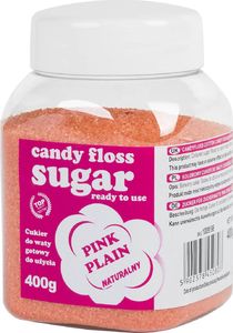 GSG24 Kolorowy cukier do waty cukrowej różowy naturalny smak waty cukrowej 400g Kolorowy cukier do waty cukrowej różowy naturalny smak waty cukrowej 400g 1