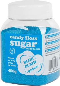 GSG24 Kolorowy cukier do waty cukrowej niebieski naturalny smak waty cukrowej 400g Kolorowy cukier do waty cukrowej niebieski naturalny smak waty cukrowej 400g 1