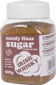 GSG24 Kolorowy cukier do waty cukrowej brązowy o smaku irish whisky 400g Kolorowy cukier do waty cukrowej brązowy o smaku irish whisky 400g 1