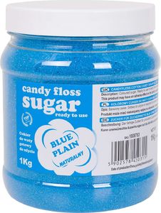 GSG24 Kolorowy cukier do waty cukrowej niebieski naturalny smak waty cukrowej 1kg Kolorowy cukier do waty cukrowej niebieski naturalny smak waty cukrowej 1kg 1