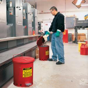 Justrite Kosz na odpady łatwopalne i zaolejone czyściwo szmaty - atesty FM / UL poj. 53L Kosz na odpady łatwopalne i zaolejone czyściwo szmaty - atesty FM / UL poj. 53L 3