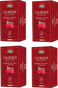 Big Active BELiN Herbata owocowa o smaku maliny Zauberer kopertowana - 4szt 2