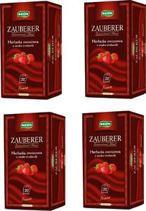 Big Active BELiN Herbata owocowa o smaku truskawki Zauberer kopertowana - 4szt 2