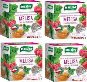 Big Active BELiN Herbata ziołowa melisa z maliną i truskawką piramidki - 4szt 2