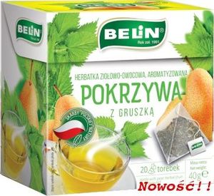 Big Active BELiN Herbata ziołowa pokrzywa z gruszką piramidki - 4szt 1