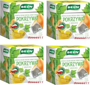 Big Active BELiN Herbata ziołowa pokrzywa z gruszką piramidki - 4szt 2